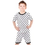 Fly Away in Black & White  Kids  T-Shirt and Shorts Set