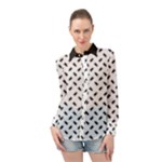 Fly Away in Black & White  Long Sleeve Chiffon Shirt