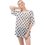 Fly Away in Black & White  Oversized Chiffon Top