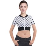 Fly Away in Black & White  Short Sleeve Cropped Jacket