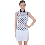 Fly Away in Black & White  Women s Sleeveless Polo T-Shirt