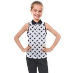 Fly Away in Black & White  Kids  Sleeveless Polo T-Shirt