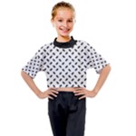 Fly Away in Black & White  Kids Mock Neck T-Shirt