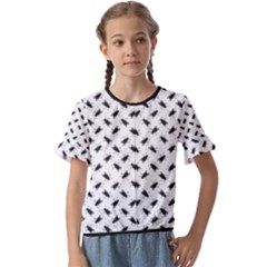 Kids  Cuff Sleeve Scrunch Bottom T-Shirt 