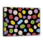 Ecstasy pills pattern Canvas 16  x 12  (Stretched)