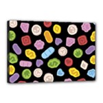 Ecstasy pills pattern Canvas 18  x 12  (Stretched)