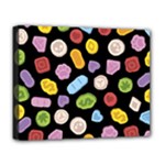 Ecstasy pills pattern Deluxe Canvas 20  x 16  (Stretched)