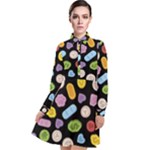 Ecstasy pills pattern Long Sleeve Chiffon Shirt Dress