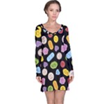 Ecstasy pills pattern Long Sleeve Nightdress