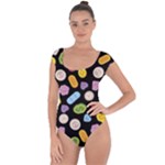 Ecstasy pills pattern Short Sleeve Leotard 