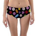 Ecstasy pills pattern Reversible Mid-Waist Bikini Bottoms