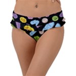 Ecstasy pills pattern Frill Bikini Bottoms