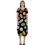 Ecstasy pills pattern T-Shirt Midi Dress With Pockets