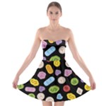 Ecstasy pills pattern Strapless Bra Top Dress