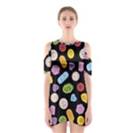 Ecstasy pills pattern Shoulder Cutout One Piece Dress