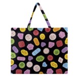 Ecstasy pills pattern Zipper Large Tote Bag