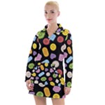 Ecstasy pills pattern Women s Long Sleeve Casual Dress