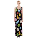 Ecstasy pills pattern Thigh Split Maxi Dress