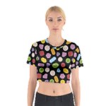 Ecstasy pills pattern Cotton Crop Top