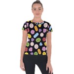 Ecstasy pills pattern Short Sleeve Sports Top 