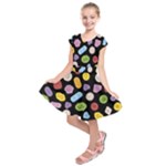 Ecstasy pills pattern Kids  Short Sleeve Dress