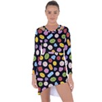 Ecstasy pills pattern Asymmetric Cut-Out Shift Dress