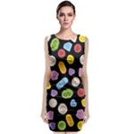 Ecstasy pills pattern Sleeveless Velvet Midi Dress