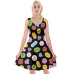 Ecstasy pills pattern Reversible Velvet Sleeveless Dress