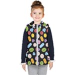 Ecstasy pills pattern Kids  Hooded Puffer Vest