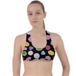 Ecstasy pills pattern Criss Cross Racerback Sports Bra