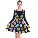 Ecstasy pills pattern Plunge Pinafore Dress