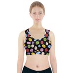 Ecstasy pills pattern Sports Bra With Pocket