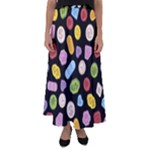 Ecstasy pills pattern Flared Maxi Skirt