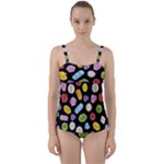 Ecstasy pills pattern Twist Front Tankini Set