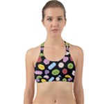 Ecstasy pills pattern Back Web Sports Bra