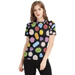 Ecstasy pills pattern Women s Short Sleeve Rash Guard