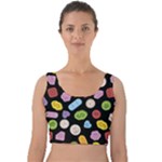 Ecstasy pills pattern Velvet Crop Top