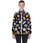 Ecstasy pills pattern Women s High Neck Windbreaker