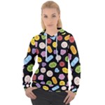 Ecstasy pills pattern Women s Overhead Hoodie