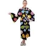 Ecstasy pills pattern Maxi Velvet Kimono