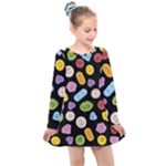 Ecstasy pills pattern Kids  Long Sleeve Dress