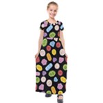 Ecstasy pills pattern Kids  Short Sleeve Maxi Dress