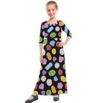 Ecstasy pills pattern Kids  Quarter Sleeve Maxi Dress