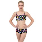 Ecstasy pills pattern Layered Top Bikini Set