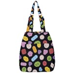 Ecstasy pills pattern Center Zip Backpack