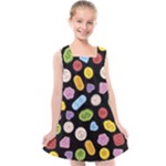 Ecstasy pills pattern Kids  Cross Back Dress