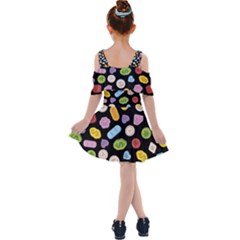 Kids  Shoulder Cutout Chiffon Dress 