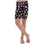 Ecstasy pills pattern Kids  Lightweight Velour Cropped Yoga Leggings