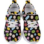 Ecstasy pills pattern Kids  Velcro Strap Shoes