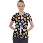 Ecstasy pills pattern Short Sleeve Zip Up Jacket